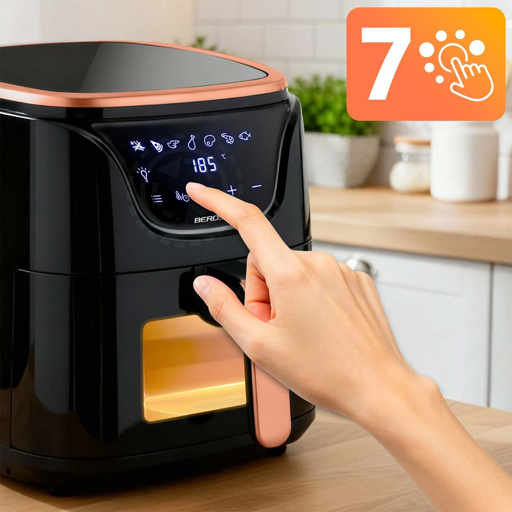 Berdsen Bealiejė oro gruzdintuvė Air Fryer BD-652 juodos ir aukso spalvų