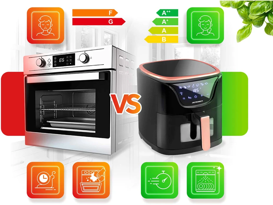 Berdsen Bealiejė oro gruzdintuvė Air Fryer BD-652 juodos ir aukso spalvų
