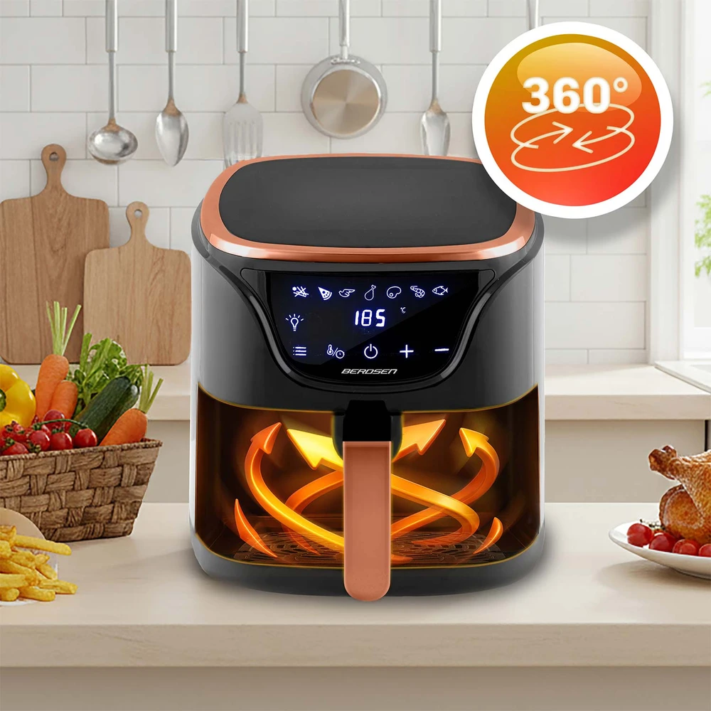 Berdsen Bealiejė oro gruzdintuvė Air Fryer BD-652 juodos ir aukso spalvų