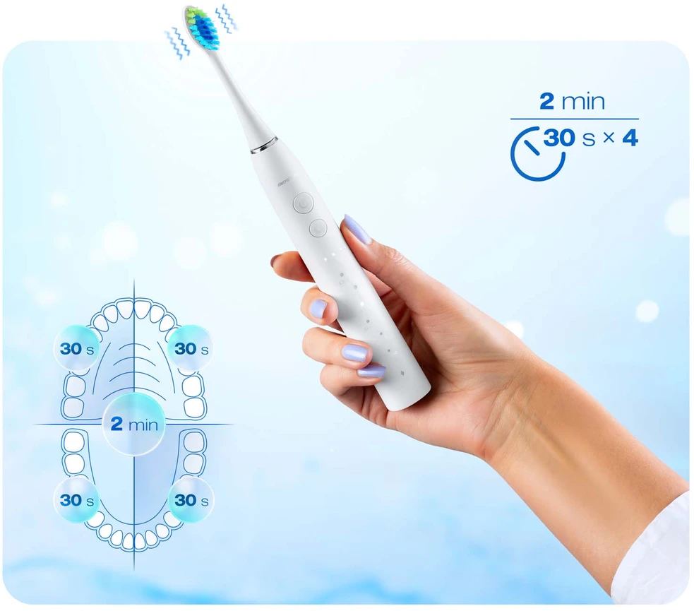 Berdsen Galaxy sonic dantų šepetėlis, baltas