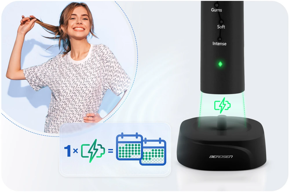 Berdsen Galaxy sonic dantų šepetėlis, juodas