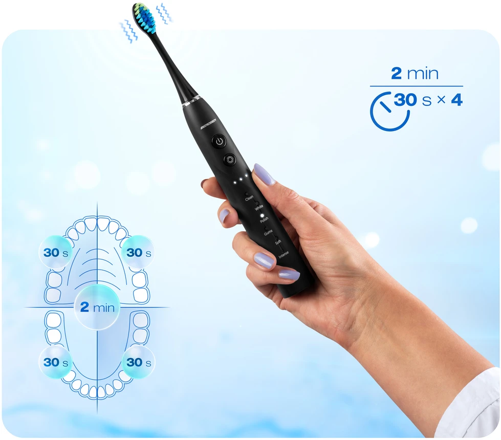 Berdsen Galaxy sonic dantų šepetėlis, juodas