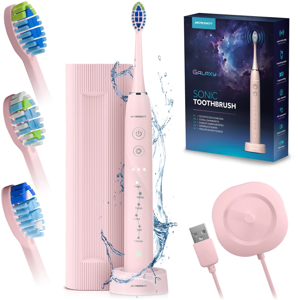 Berdsen Galaxy sonic dantų šepetėlis, rožinis