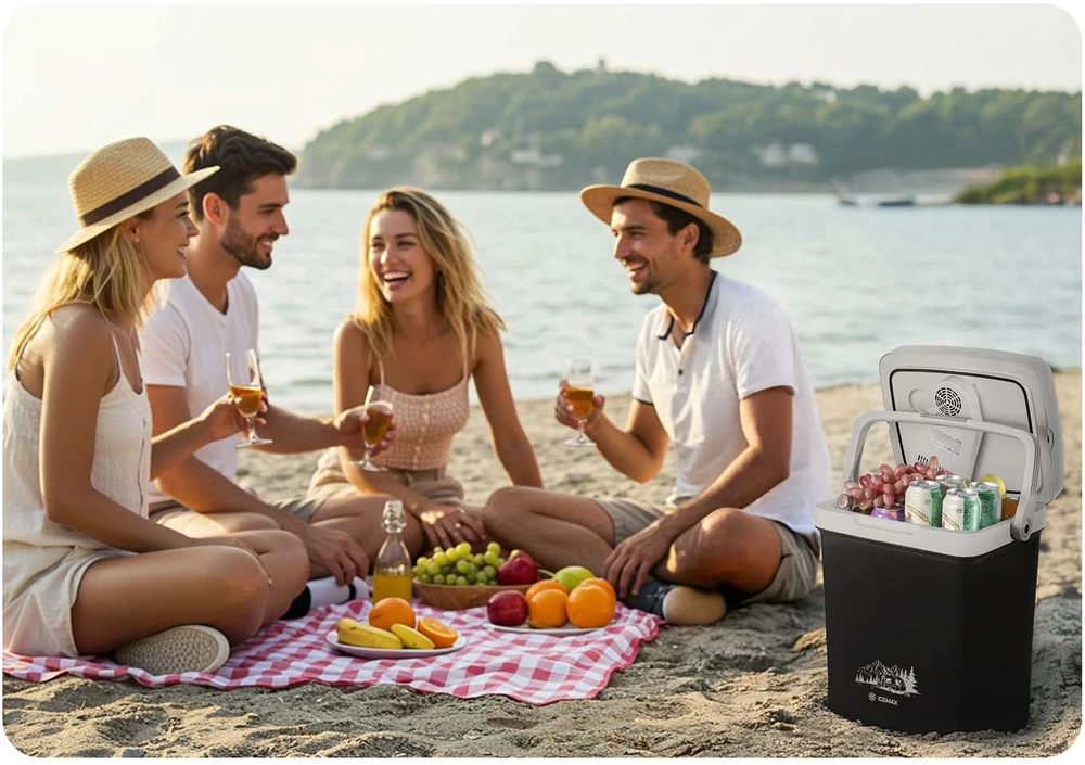 Berdsen Icemax 26 l juodas turistinis šaldytuvas su ECO režimu