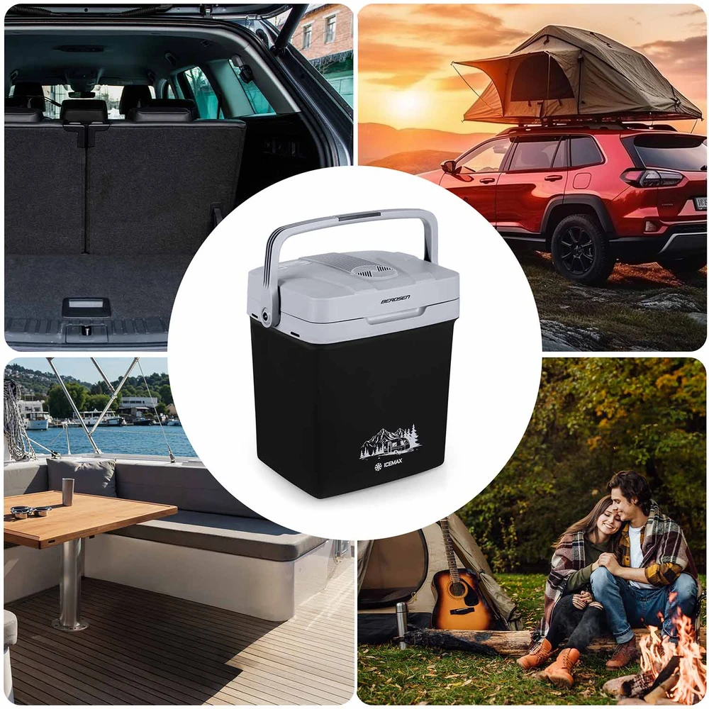 Berdsen Icemax 26 l juodas turistinis šaldytuvas su ECO režimu