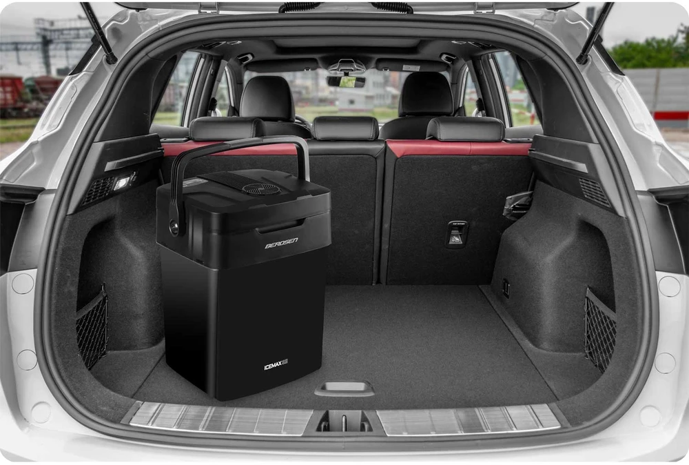 LG „Berdsen Icemax“ 29 litrų kelioninis aušintuvas ECO režimu – juodas