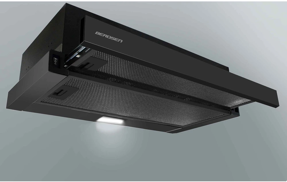 Berdsen Juodas teleskopinis virtuvinis gartraukis 50 cm BT-238