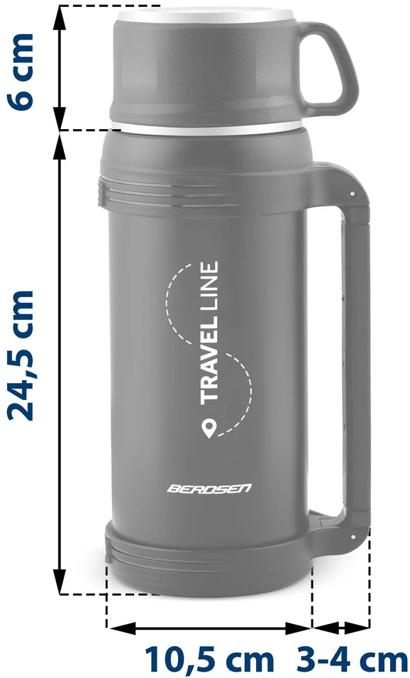 Berdsen Vakuuminis termosas 1500 ml BD-781 juodas