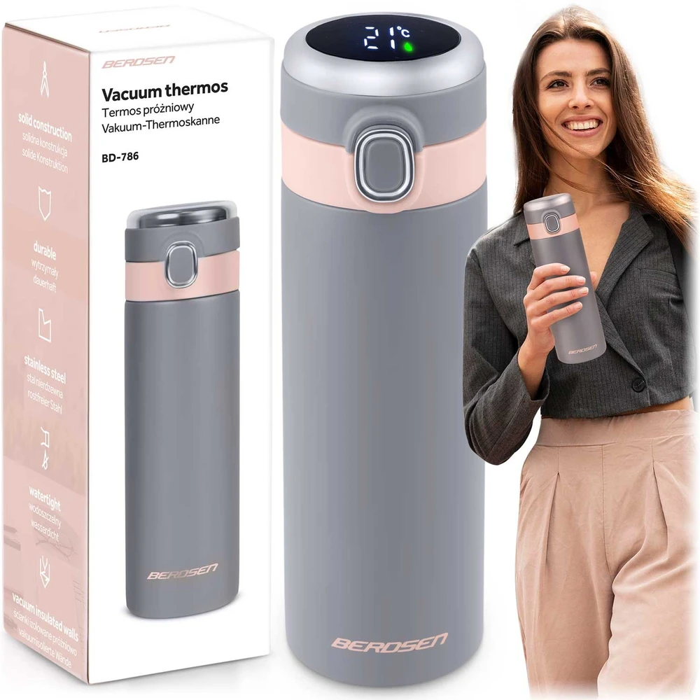 Berdsen Vakuuminis termosas 450 ml BD-786 pilkas