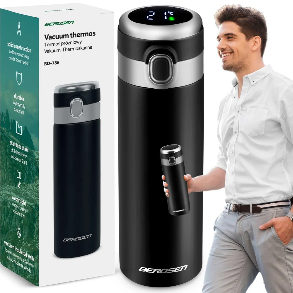 Berdsen Vakuuminis termosas 450 ml BD-786 juodas