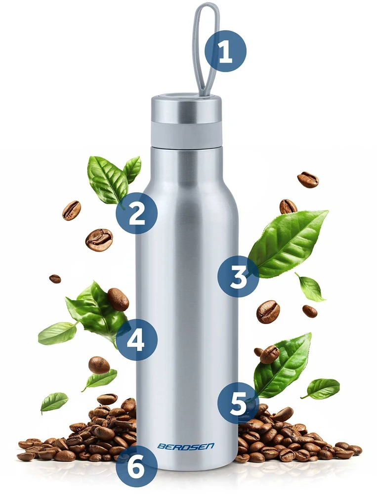 Berdsen Vakuuminis termosas 500 ml BD-787 sidabrinis
