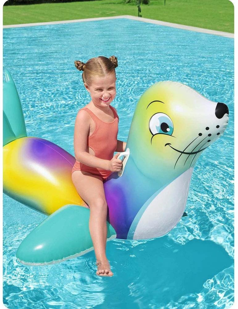 Bestway Spalvinga pripučiama SEAL plaukimo aikštelė su rankenomis 157 x 114 cm 41479