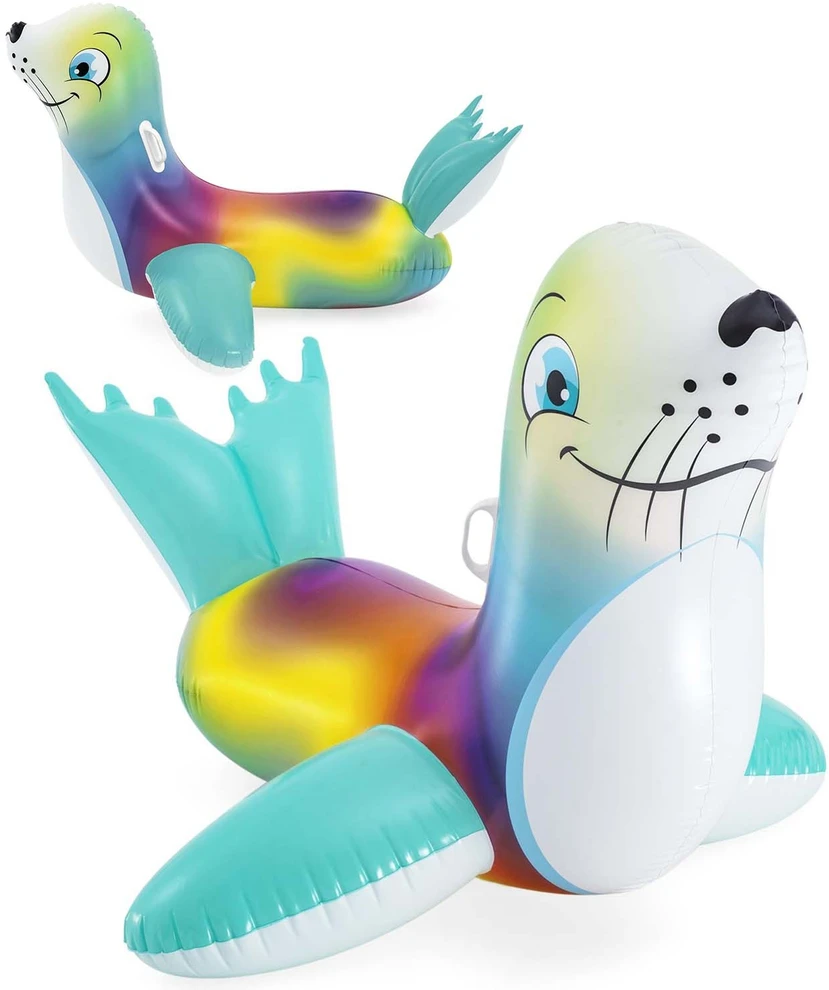 Bestway Spalvinga pripučiama SEAL plaukimo aikštelė su rankenomis 157 x 114 cm 41479
