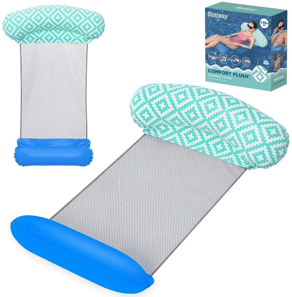 Bestway plaukimo kėdė gultas vandens hamakas Comfort Plush 145x87 cm 43555