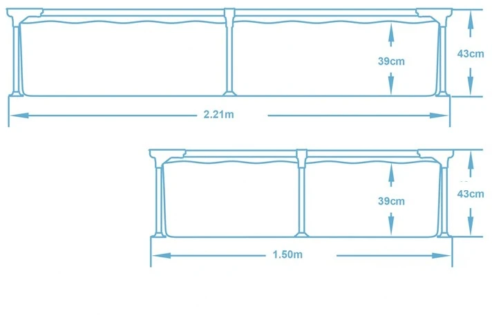 Stačiakampis rėminis baseinas 221x150x43 cm Bestway 56401