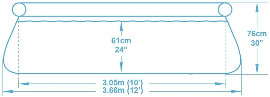 Pripučiamas baseinas Bestway, 366 x 76 cm