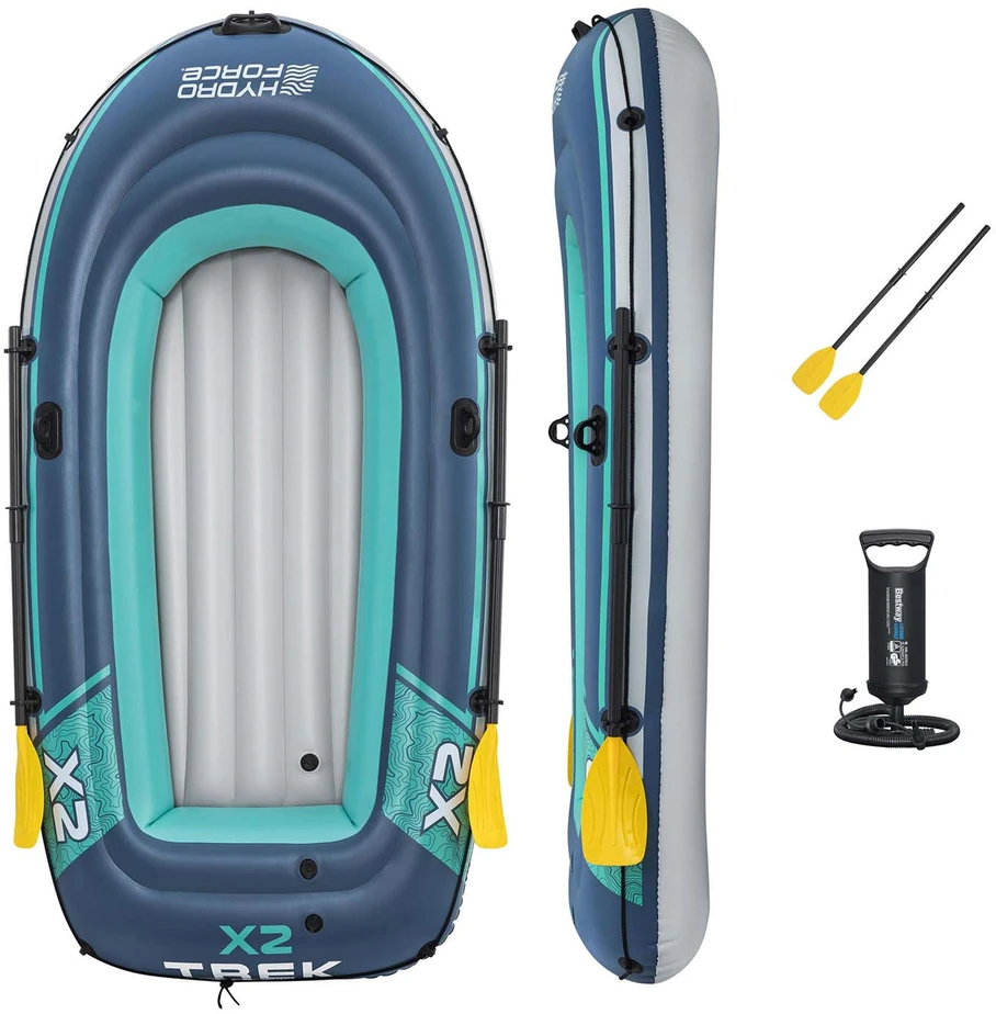 Pontonas TREK X2, 232 cm x 118 cm + BESTWAY aksesuaras