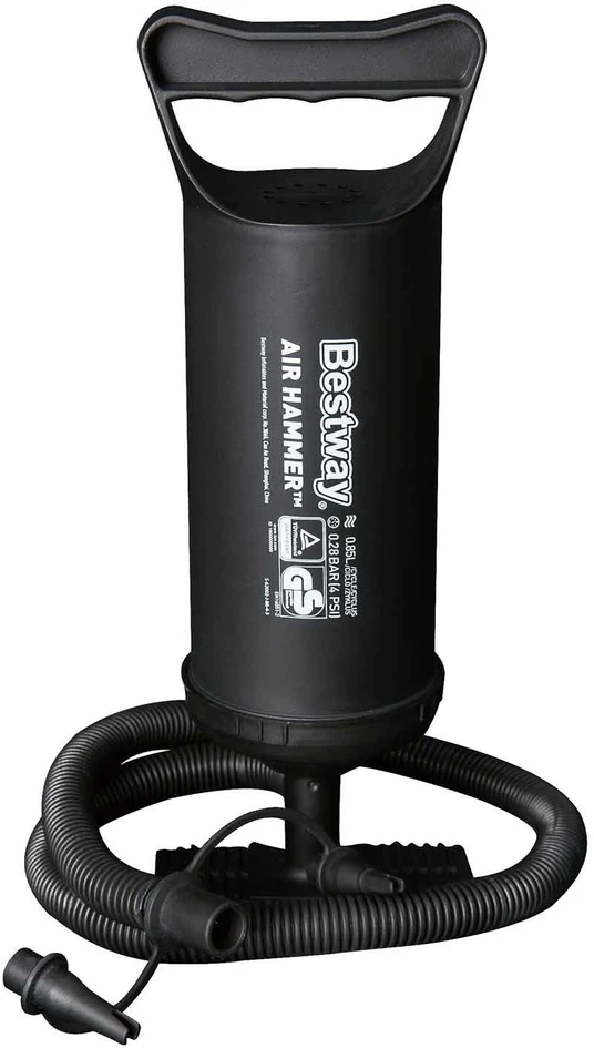 Bestway 67002 pripučiamas čiužinys 191x132x22 cm su stūmokline pompa
