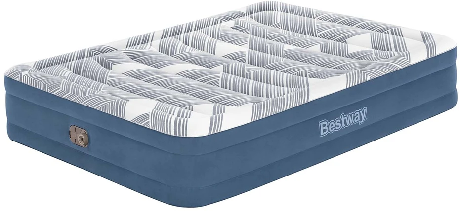 „Bestway 2“ asmens patogus karalienės čiužinys 203x152x36cm įmontuotas siurblys 6712y