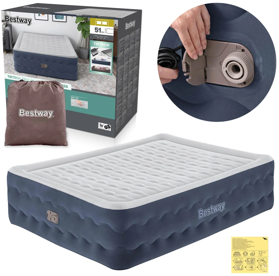 „Bestway 2“ asmenų karalienė „Tritech Truleisure“ oro čiužinys 203x152x51cm 6716p
