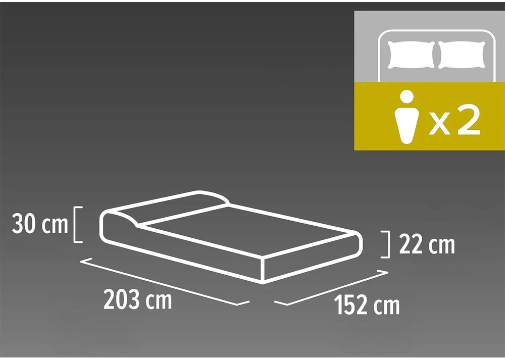 Pripučiamas čiužinys Bestway 150 x 203 x 30 cm su USB pompa