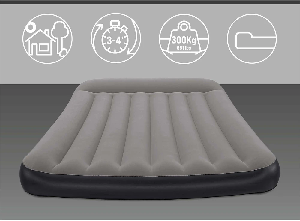 Pripučiamas čiužinys Bestway 150 x 203 x 30 cm su USB pompa