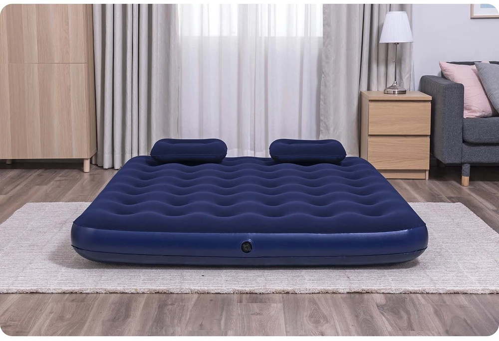 TOP KOMPLEKTAS! Bestway Pavillo dvigulis čiužinys su pompa ir 2 pagalvėlėmis 2.03m x 1.52m x 22cm