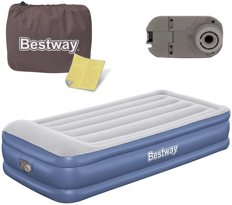 Pripučiamas čiužinys 191x97x46 cm su įmontuotu elektriniu siurbliu Bestway 67628