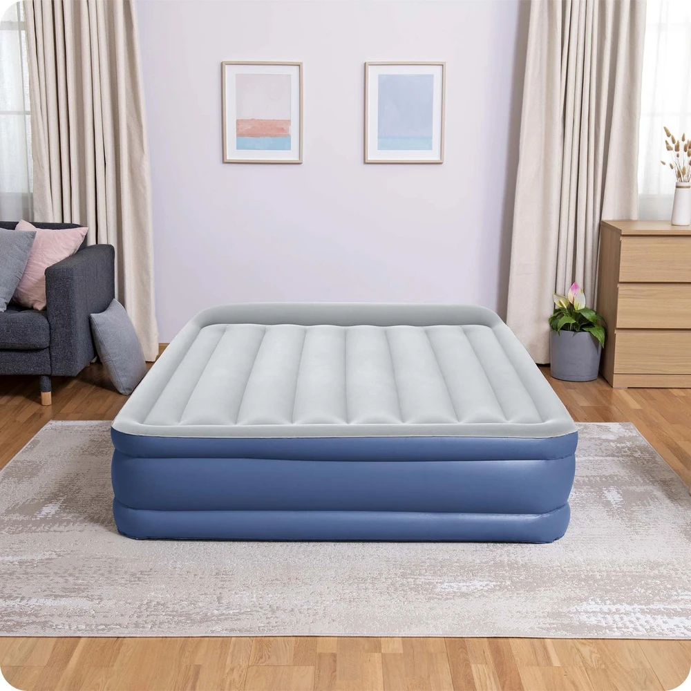Bestway 67630 pripučiamas čiužinys 203x152x46 cm su integruota elektrine pompa