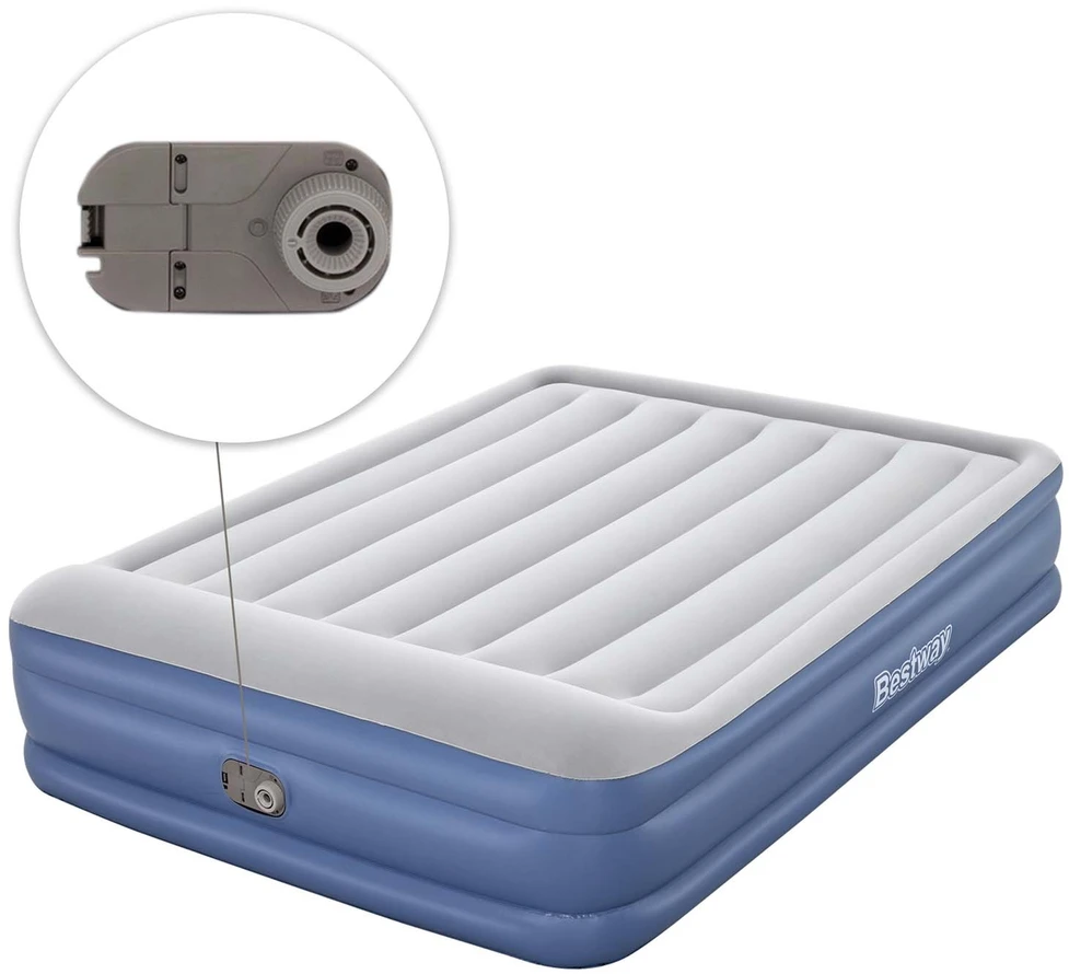 Bestway 67630 pripučiamas čiužinys 203x152x46 cm su integruota elektrine pompa