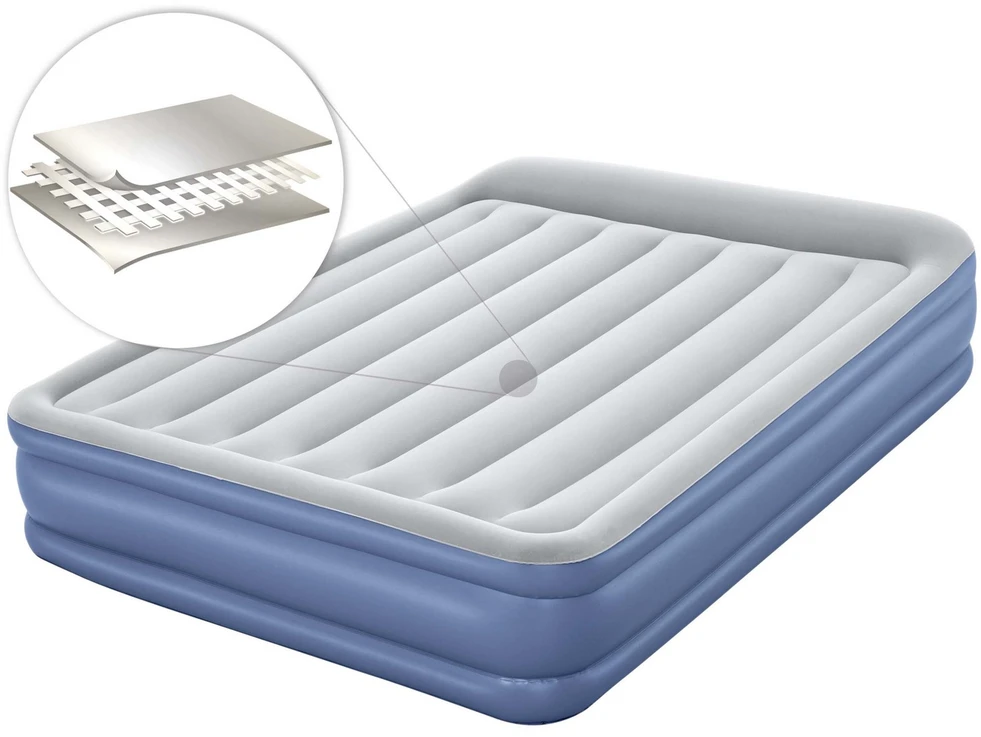 Bestway 67630 pripučiamas čiužinys 203x152x46 cm su integruota elektrine pompa