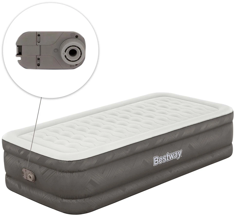 Bestway 69048 pripučiamas čiužinys 191x97x46 cm su integruota elektrine pompa