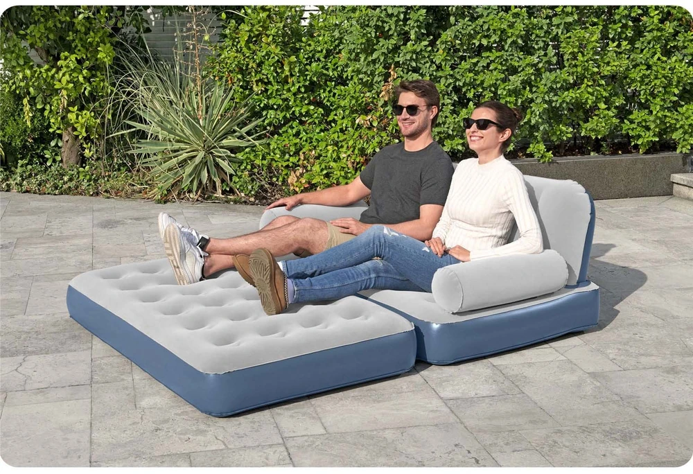 Bestway Pripučiama 3-1 poilsio sofa, pilkos spalvos