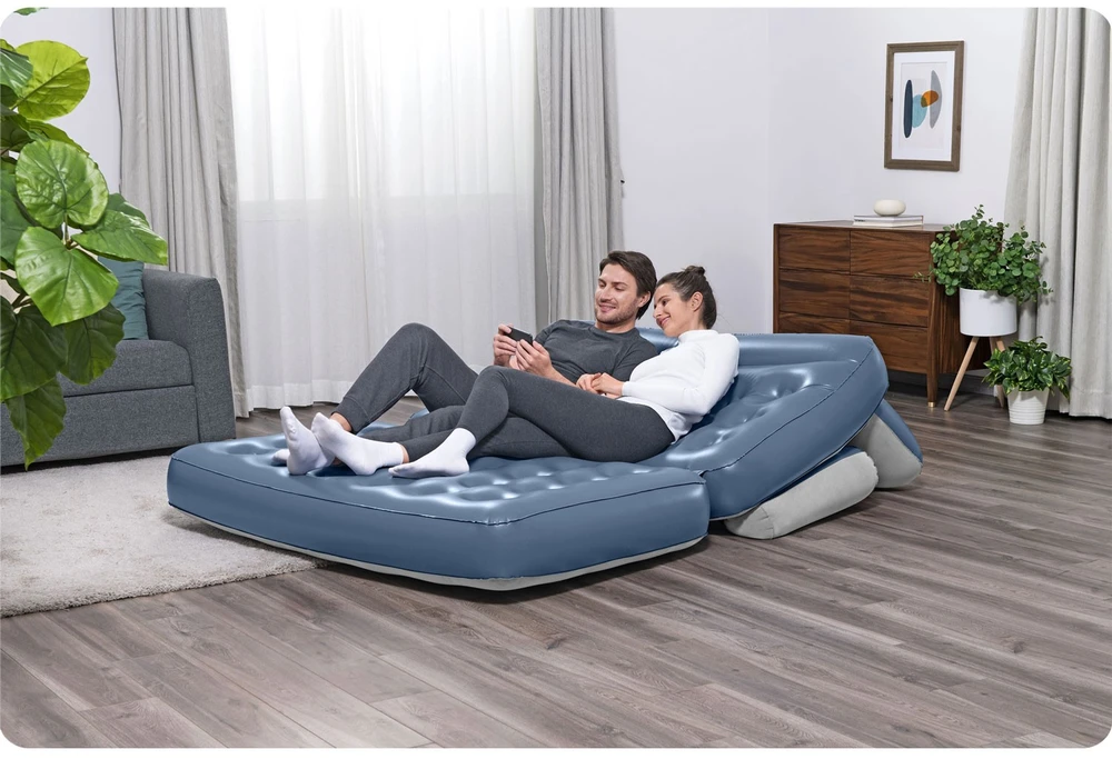 Bestway Pripučiama 3-1 poilsio sofa, pilkos spalvos