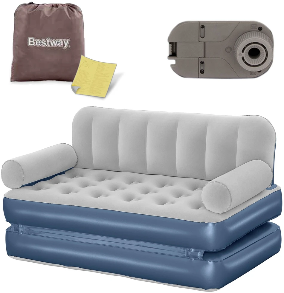 Bestway Pripučiama 3-1 poilsio sofa, pilkos spalvos