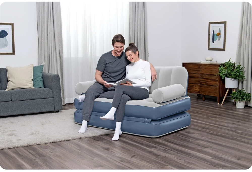 Bestway Pripučiama 3-1 poilsio sofa, pilkos spalvos