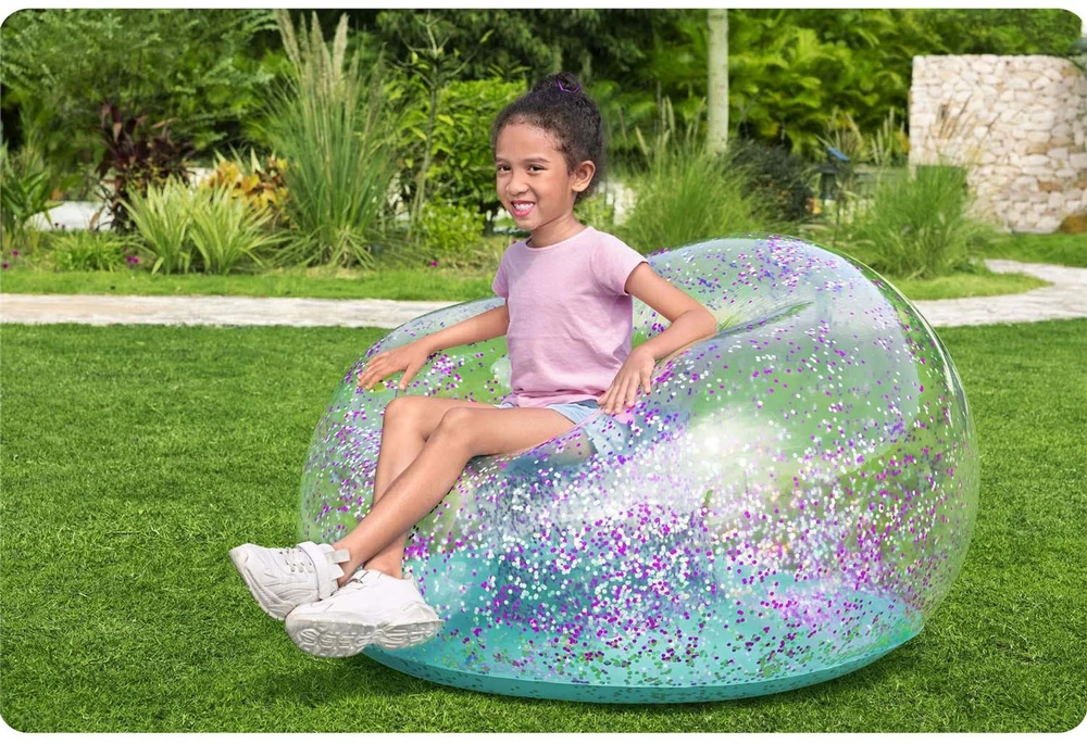 „Bestway Glitter“ kėdė pripučiama „Pouffe Glitter Dream 114 x 112 x 66cm 75115“