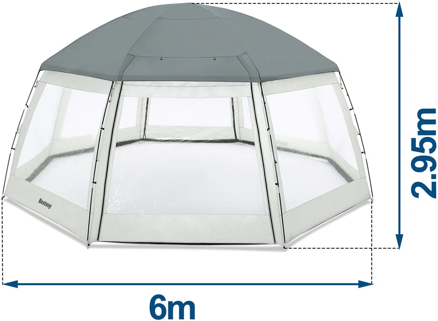 Bestway 2 viename BASEINO UŽDENGIMAS - baseino paviljonas ir sodo pavėsinė 58612