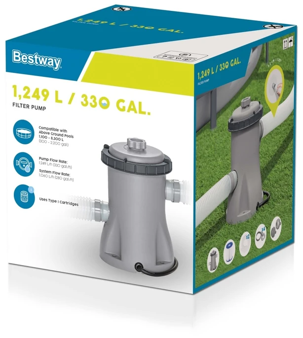 Bestway Siurblys su filtru FLOWCLEAR, 1,249 ltr/val ,58381