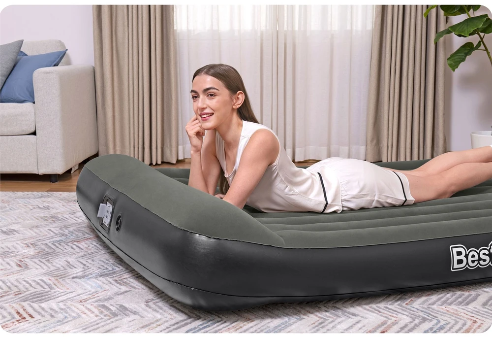 Bestway Pripučiamas čiužinys Tritech Airbed Queen su integruota pompa 67930 2.03m x 1.52m x 30cm