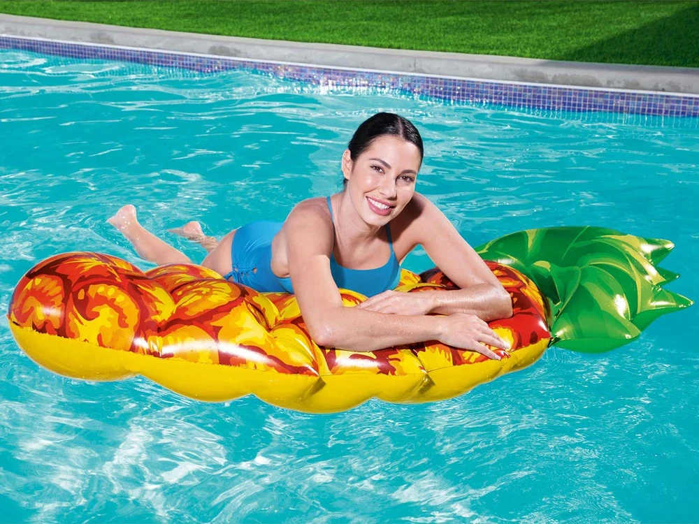 BESTWAY pripučiamas čiužinys Pineapple, 1.74m x 0.96m, 43310