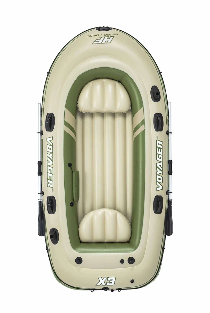 Bestway pripučiamas pontonas + irklai 294 x 137 cm Voyager X3 plaustų rinkinys 65164
