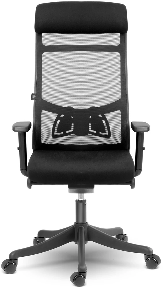 Sofotel Biuro kėdė su tinklelio atlošu, ergonomiško dizaino, reguliuojamo aukščio, juoda vadovo kėdė, patogi kompiuterio kėdė namų biurui