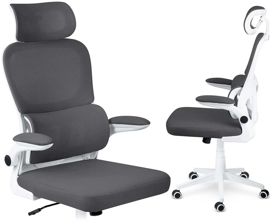 Sofotel Biuro kėdė su tinklelio atlošu, ergonomišku dizainu, reguliuojamu aukščiu, supimo funkcija, patogus sėdėjimas namams ir biurui