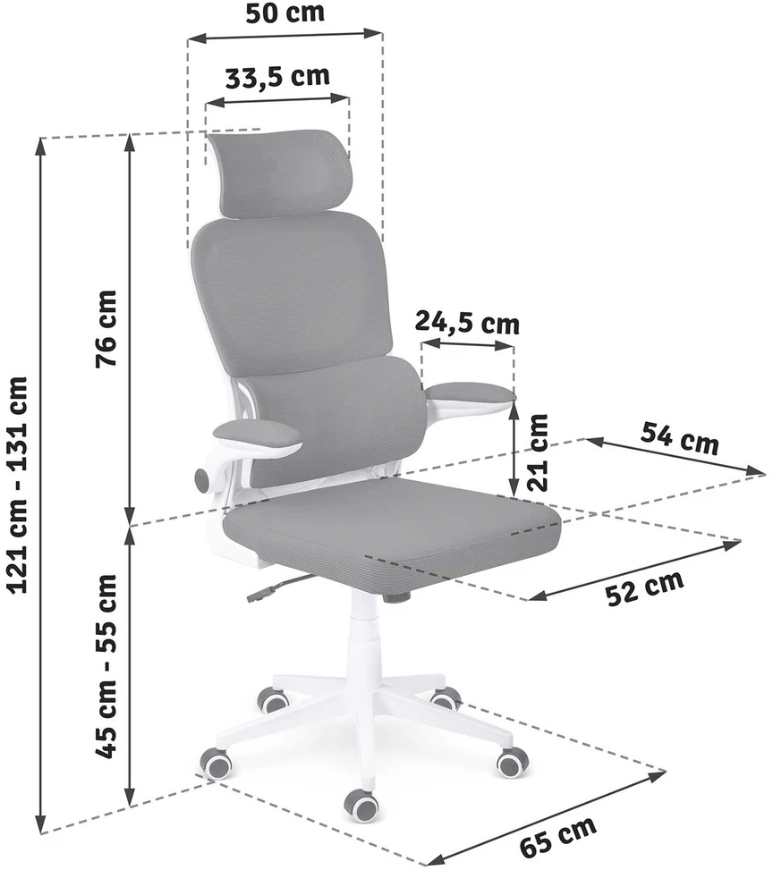Sofotel Biuro kėdė su tinklelio atlošu, ergonomišku dizainu, reguliuojamu aukščiu, supimo funkcija, patogus sėdėjimas namams ir biurui