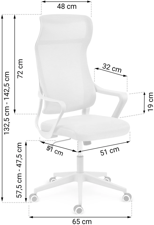 Sofotel Biuro kėdė su tinklelio atlošu, reguliuojamu aukščiu, ergonomišku dizainu, supimo funkcija, pilka darbo kėdė