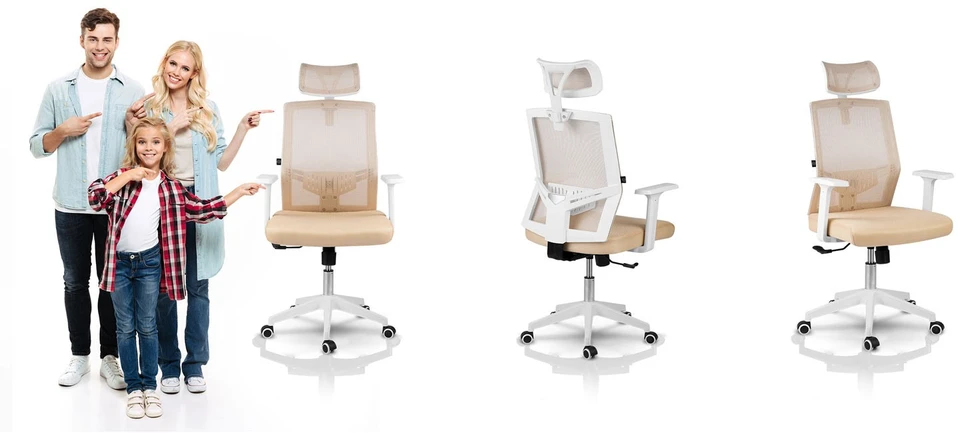 Sofotel Biuro kėdė su mikrotinkliniu audiniu, ergonomišku dizainu, reguliuojama galvos atrama, pakreipimo mechanizmu, kvėpuojančia danga, patogiu sėdėjimu