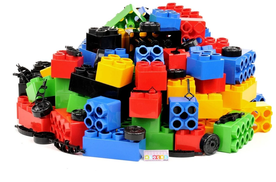 Konstruktorius Bj Plastik Mega Giants Brics + Wheels 141 el.