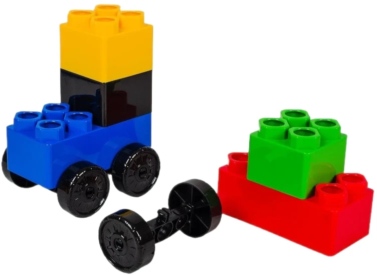 Konstruktorius Bj Plastik Mega Giants Brics + Wheels 141 el.
