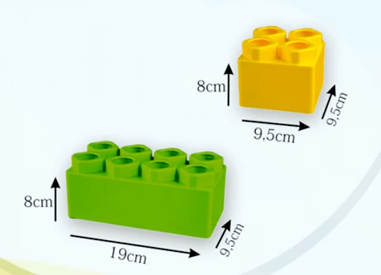 Konstruktorius Bj Plastik Mega Giants Brics + Wheels 141 el.